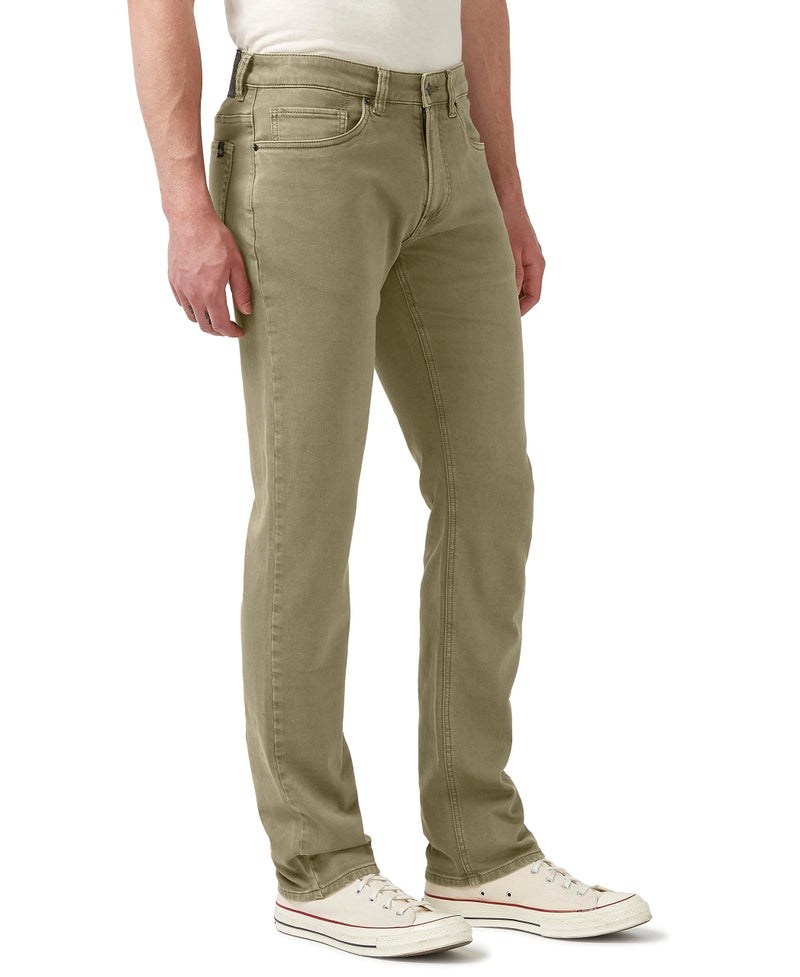 Buffalo David Bitton Men's Non-Denim Straight Leg Six French Terry Knit Pants with Stretch, Olive - Image 2