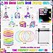 Equsion 120 Pcs Roller Skate Party Supplies Roll Party Supplies Include Skate Keychain Glow in The Dark Silicone Wristband Luminous Bracelet Thank You Card for Retro 80s 90s Hip Hop Birthday - Image 4