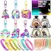 Equsion 120 Pcs Roller Skate Party Supplies Roll Party Supplies Include Skate Keychain Glow in The Dark Silicone Wristband Luminous Bracelet Thank You Card for Retro 80s 90s Hip Hop Birthday - Image 2