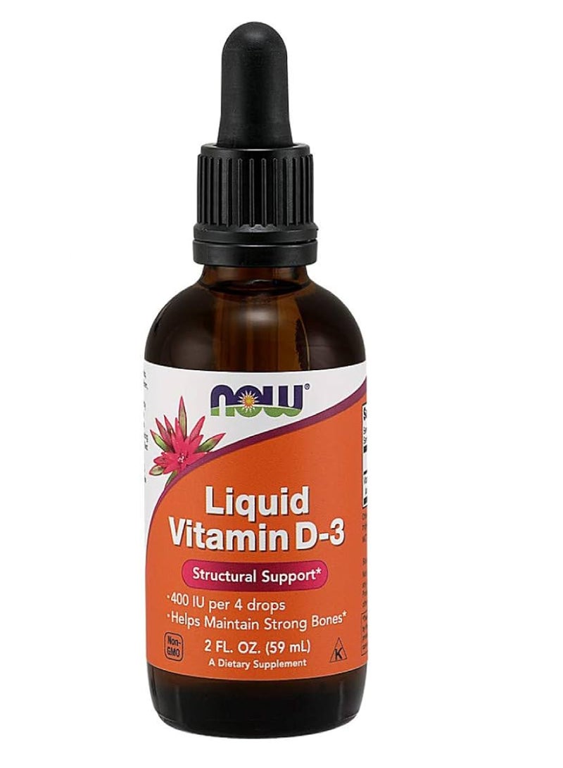 now فيتامين د3 السائل من NOW - 59 مل