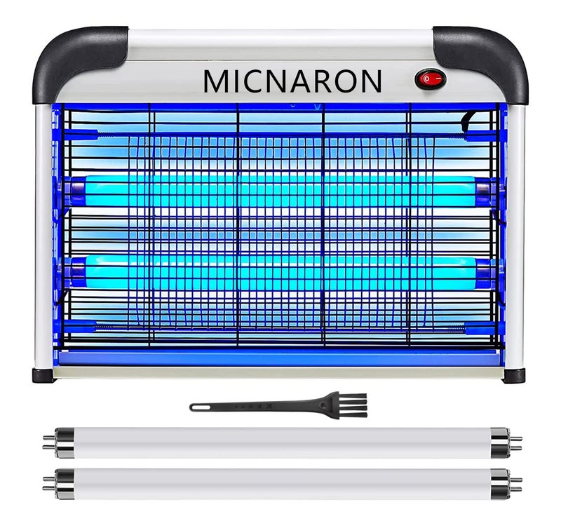 Micnaron Fly Trap Indoor Bug Zapper, 2800V Powerful Flying Insect Mosquito Killer w/ 20W Blue Light Attract, Plug-in Pest Control Machine for Moth, Fruit Fly, Fungus Gnat, Garage Bug Catcher - Image 1