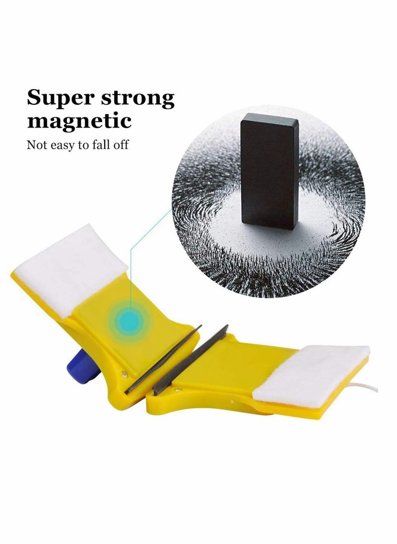 SYOSI - Double-Side Magnetic Glass Cleaner Wiper Square Shape Window Mirror Fish Tanks Pad Scraper Home Cleaning Brush Squeegee Washing Equipment Household Cleaner Kit - Image 1