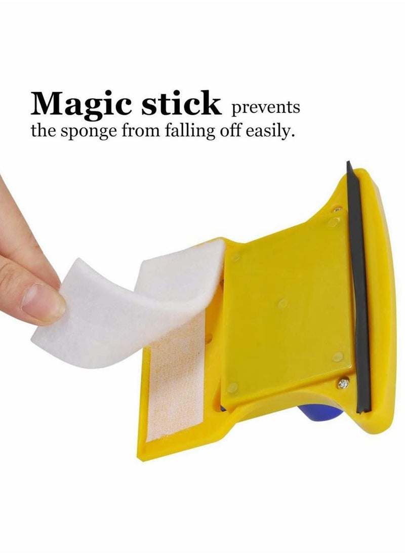SYOSI - Double-Side Magnetic Glass Cleaner Wiper Square Shape Window Mirror Fish Tanks Pad Scraper Home Cleaning Brush Squeegee Washing Equipment Household Cleaner Kit - Image 1