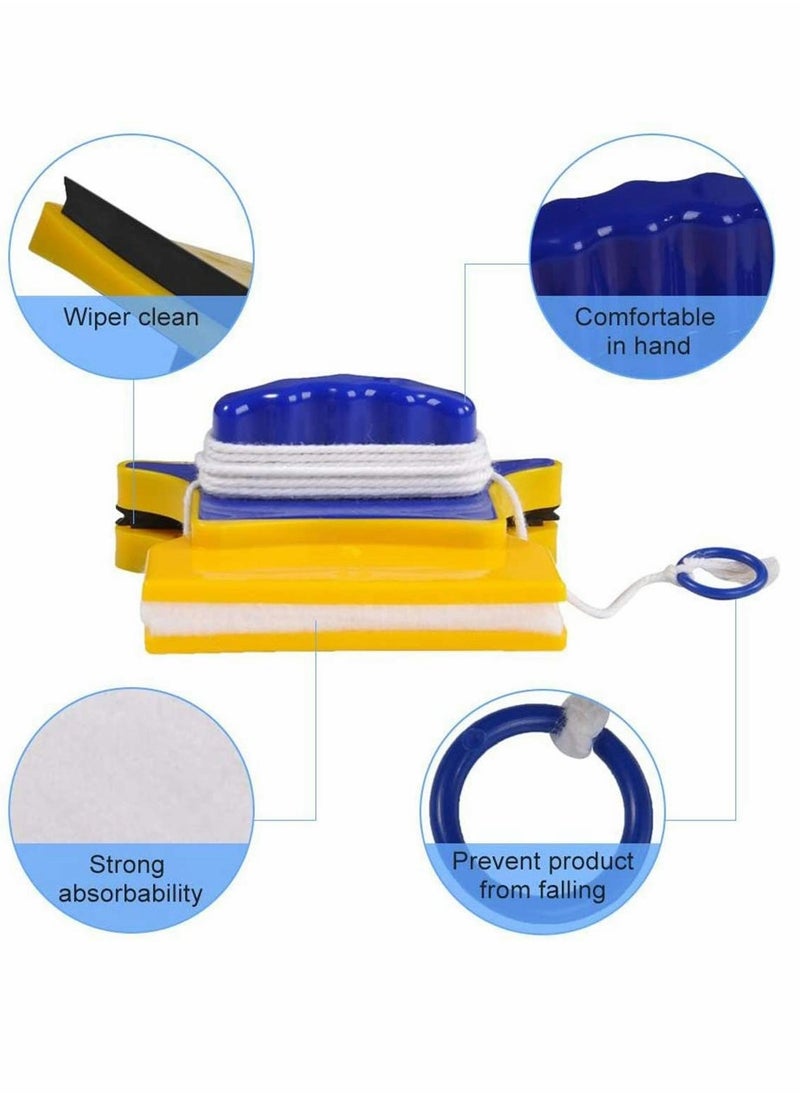 SYOSI - Double-Side Magnetic Glass Cleaner Wiper Square Shape Window Mirror Fish Tanks Pad Scraper Home Cleaning Brush Squeegee Washing Equipment Household Cleaner Kit - Image 1