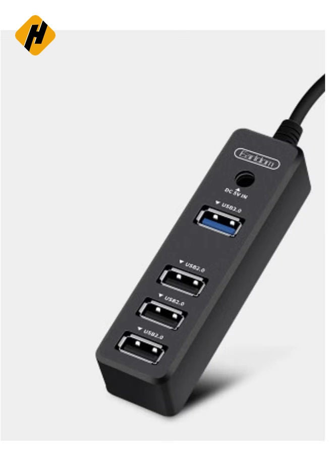 HuHa Earldom Laptop Docking Station USB3.0 to 3*USB 2.0 1*USB 3.0 Hub Adapter 5GBit/s Gigabit Ethernet for PC Laptop with No Need Driver - Image 2