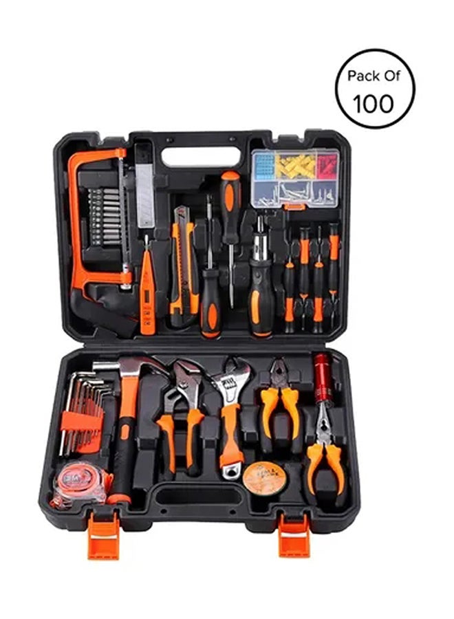 Arabest Pack Of 100 Heavy Duty Tool Set With Bag Multicolour 37.5x29x8cm - Image 1