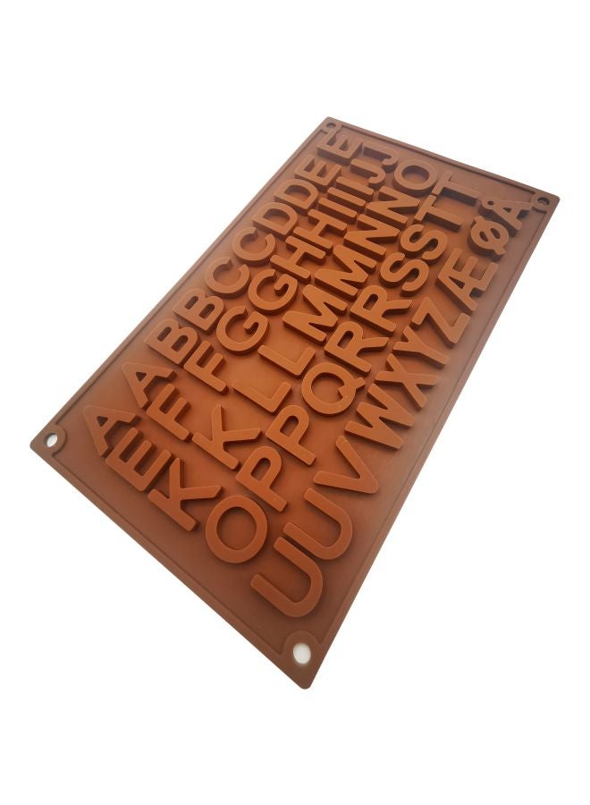 Loquat Alphabets Shape Chocolate Mould Brown 29x17cm - Image 4