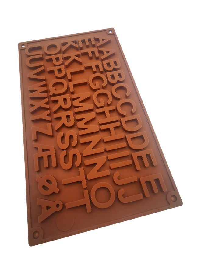 Loquat Alphabets Shape Chocolate Mould Brown 29x17cm - Image 2