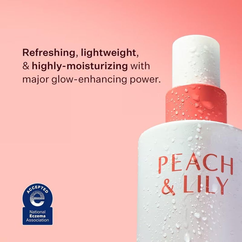PEACH & LILY بيتش آند ليلي - رذاذ جلد زجاجي (3.38 أونصة) - ترطيب وتألق - رذاذ للوجه - خفيف الوزن - ماء الخيار، لوتس، خوخ، فطر ريشى - العناية الذاتية - نباتي وخالي من القسوة - جمال كوري - Image 2