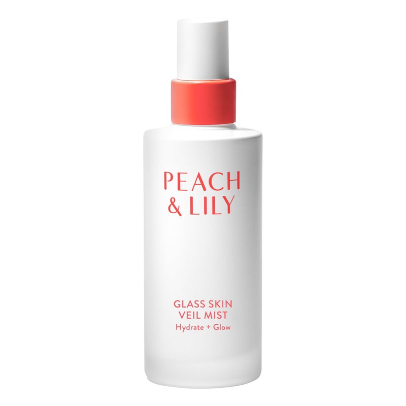 PEACH & LILY بيتش آند ليلي - رذاذ جلد زجاجي (3.38 أونصة) - ترطيب وتألق - رذاذ للوجه - خفيف الوزن - ماء الخيار، لوتس، خوخ، فطر ريشى - العناية الذاتية - نباتي وخالي من القسوة - جمال كوري - Image 1