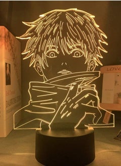 althiqahkey Multicolor Anime Jujutsu Kaisen Satoru Gojo Lamp Cool 3D Illusion Night Lamp Home Room Decor Upward Lighting Acrylic LED Light Xmas Gift Otaku Glow Desktop Lamps 16 Colors with Remote  - Image 3