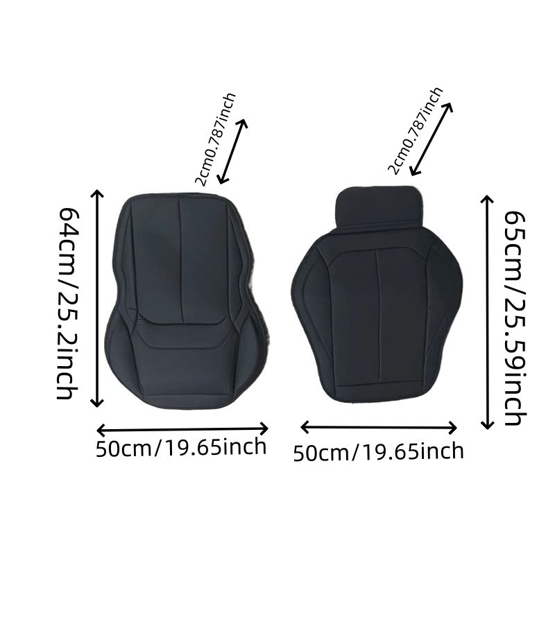 Wine White Ergonomic Car Seat Cushion Perforated PU Leather Embroidery Design - Image 2