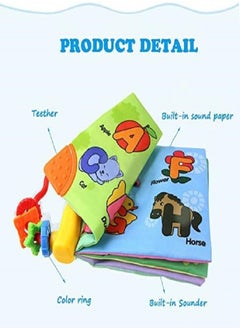 Generic Baby's First Soft Book, Nontoxic Fabric Baby Cloth Books Cognition Book for Learning and Activities for Toddlers, Infants, and Kids Early Education Toys - English Letters  - Image 4