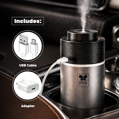 IRIS Celeste Car & Home Ultrasonic Aroma Diffuser | Electric Fragrance Diffuser | Elegant Air Freshener for Refreshing Spaces (Wired) - Image 4