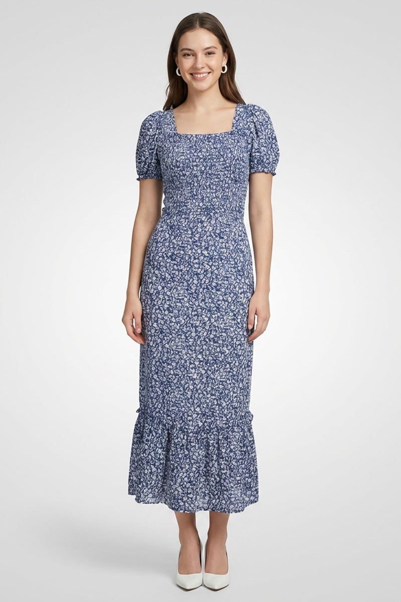 Willow & Whistle Women Allover Print Maxi Dress, Multicolor - Image 1