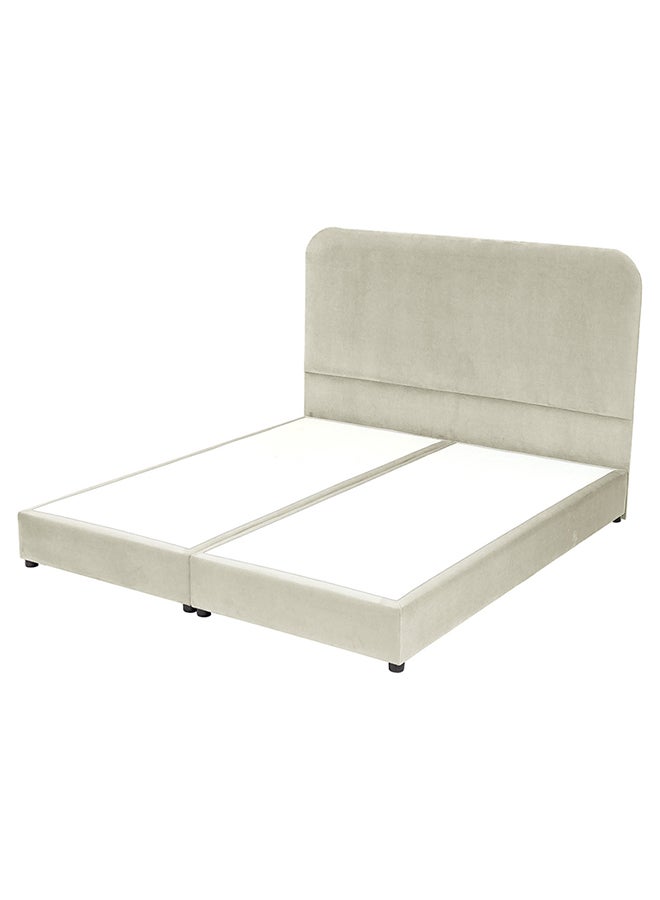 House One Leen | Velvet Bed Frame - Ivory 