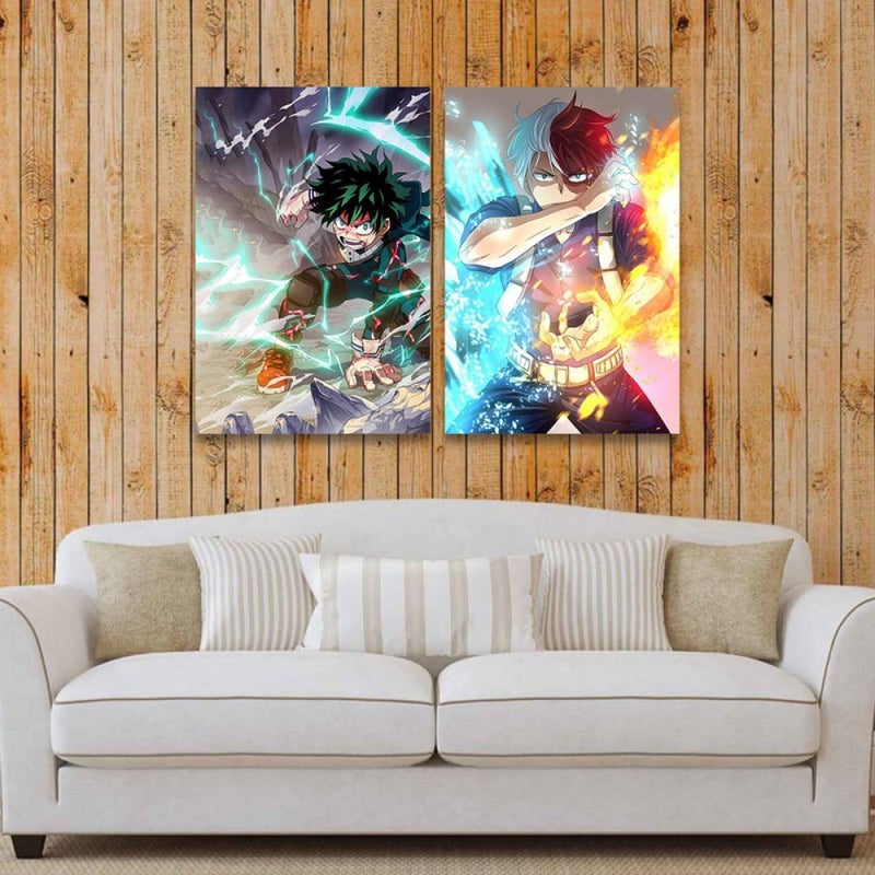 Marktna A double-sided anime-themed canvas print measuring 100 x 70 cm. - Image 1