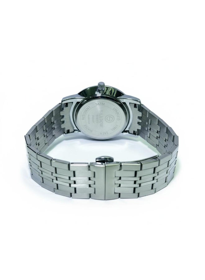 SHADOW Hexa Honey SD097 Men’s Analog Watch Stainless Steel Strap Quartz Movement Luxury Casual Watch Silver - Image 5