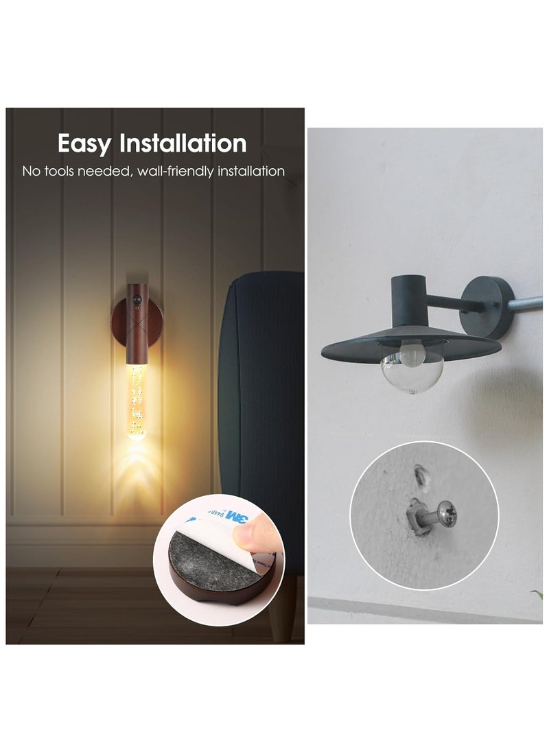 KADRAMA Motion Sensor Wall Light, Dimmable Night Light with Wooden Handle, Rechargeable Flashlight, Motion Sensor Auto on/Off, Stick-on Magnetic Wall Sconce Decor Indoor Light for Cabinet, Stair, Hallway  - Image 5