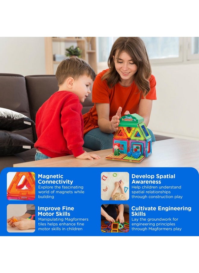 Magformers - Mart Set, Multicolor, Magnetic Building Tiles, Blocks - Educational Magnetic Building Stem Toy  - Image 2
