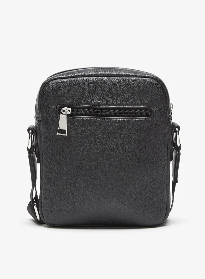 دوتشيني Duchini Plain Crossbody Bag with Adjustable Strap and Zip Closure