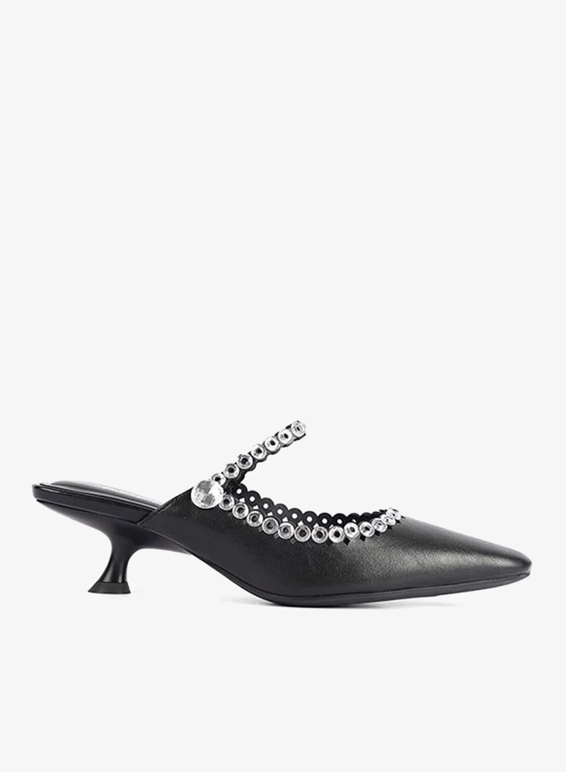 Cuple Ladies Slip-On Mules embellished