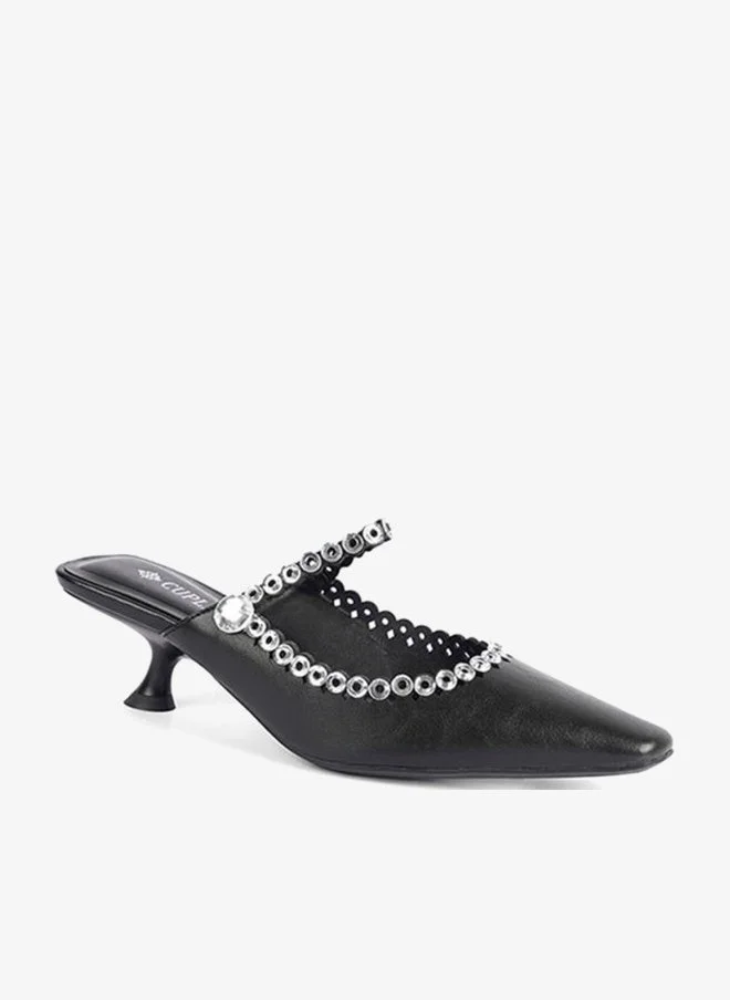 Cuple Ladies Slip-On Mules embellished