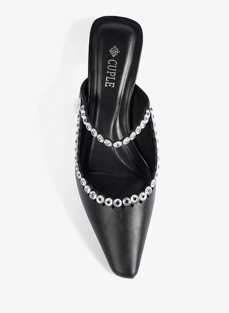 Cuple  Ladies Slip-On Mules embellished for Women | Best Price UAE