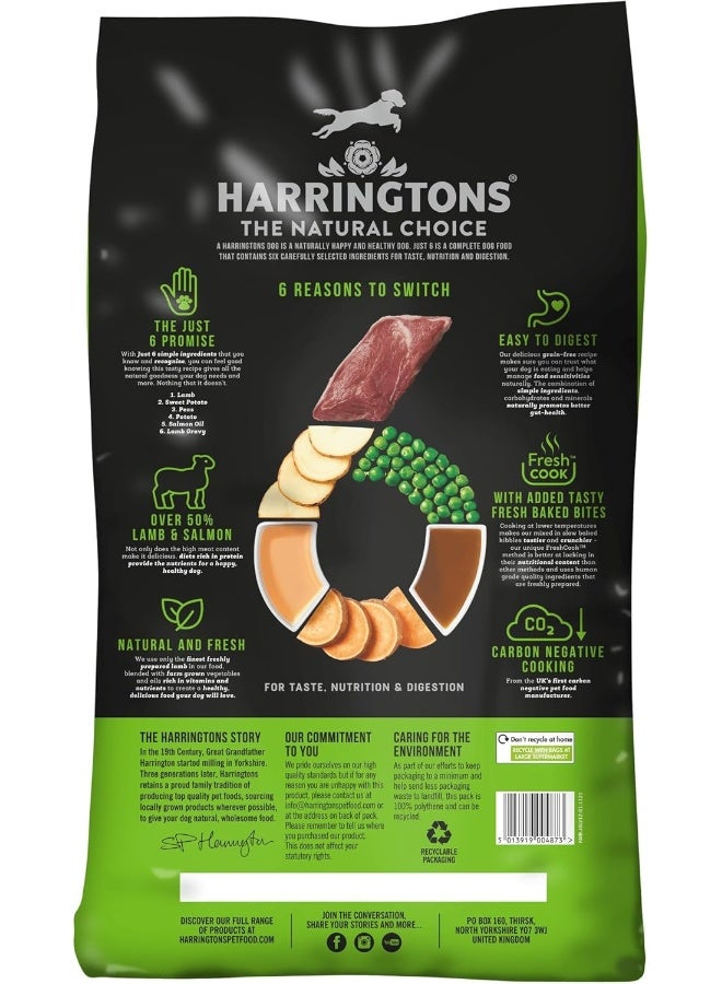 Harringtons Just 6 Lamb Grain Free Dry Dog Food 12Kg - Image 2