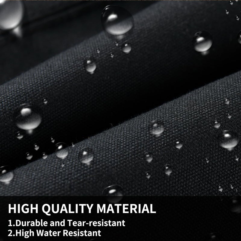 Coverado Front Seat Covers, Waterproof Canvas Seat Protector for Car Seat Cushions for Kids & Dogs, Compatible with 2015-2026 Ford F150 & 2017-2026 Ford F250 F350 F450(Black, 2PCS) - Image 5