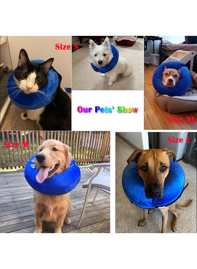 Qpets® Dog Collar, E Collar for Cats Inflatable Dog Cone Collar with Soft Cotton Cover & Adjustable Size, After Surgery for Anti-Licking Cone Collar for Cat Dog(M, 25-36cm) - Image 5