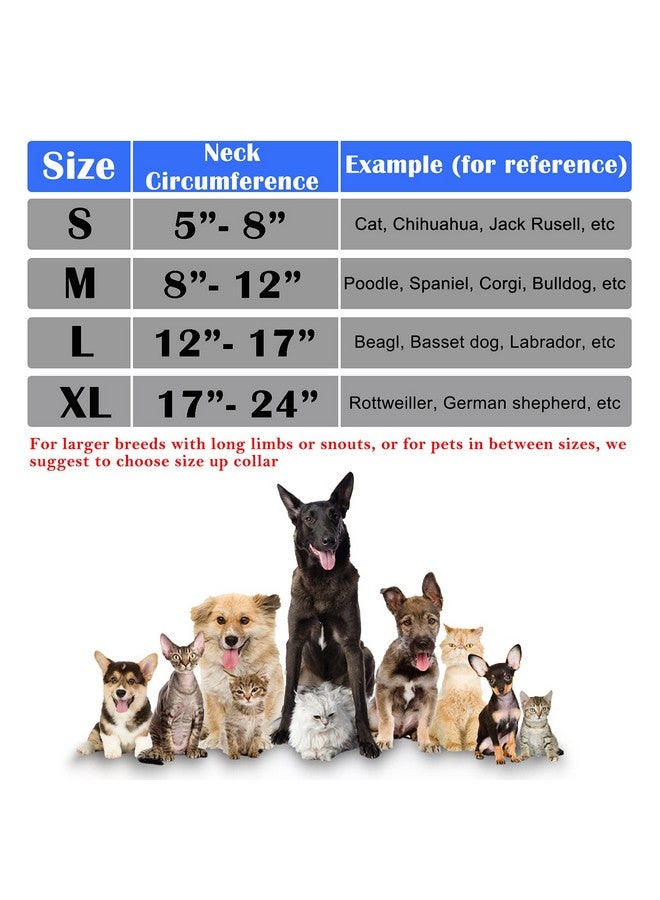 Qpets® Dog Collar, E Collar for Cats Inflatable Dog Cone Collar with Soft Cotton Cover & Adjustable Size, After Surgery for Anti-Licking Cone Collar for Cat Dog(M, 25-36cm) - Image 2