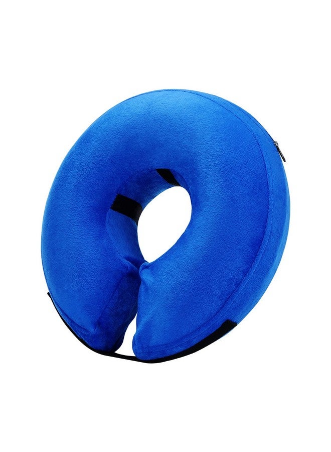 Qpets® Dog Collar, E Collar for Cats Inflatable Dog Cone Collar with Soft Cotton Cover & Adjustable Size, After Surgery for Anti-Licking Cone Collar for Cat Dog(M, 25-36cm) - Image 1