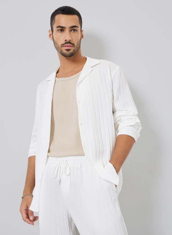 تايك تو طقم رجالي من - قميص بارز الملمس وبنطال - Image 2