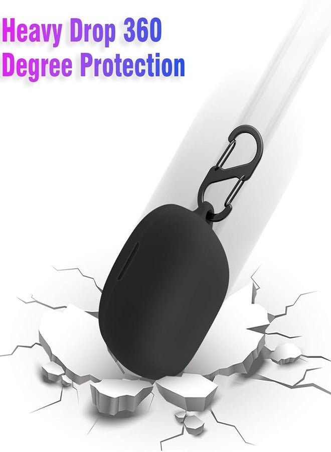 Silicone Cover Case Compatible with Anker Soundcore R50i, Anker Soundcore P20i/P25i Portable Protective Case Cover With Keychain (Black)
