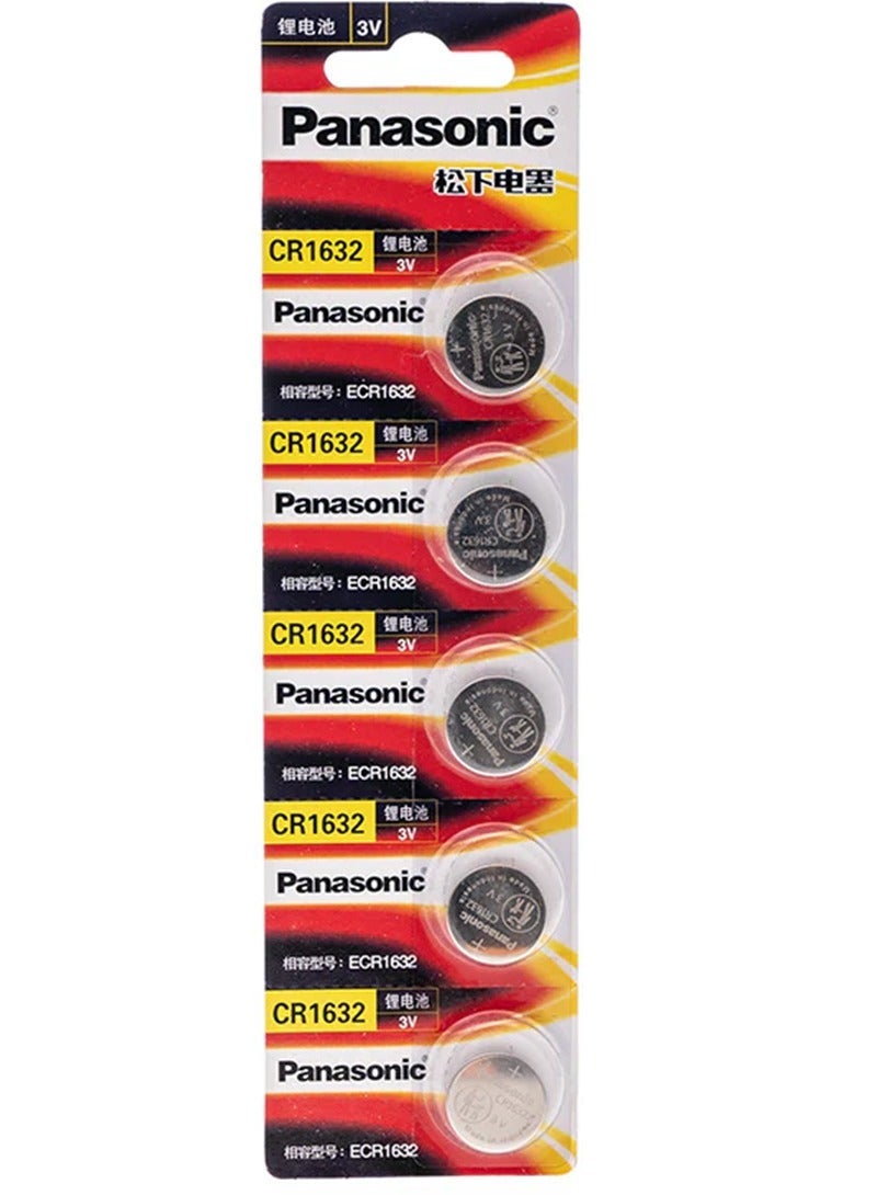 Panasonic 5 pcs Lithium CR1632 3V Battery - Image 1