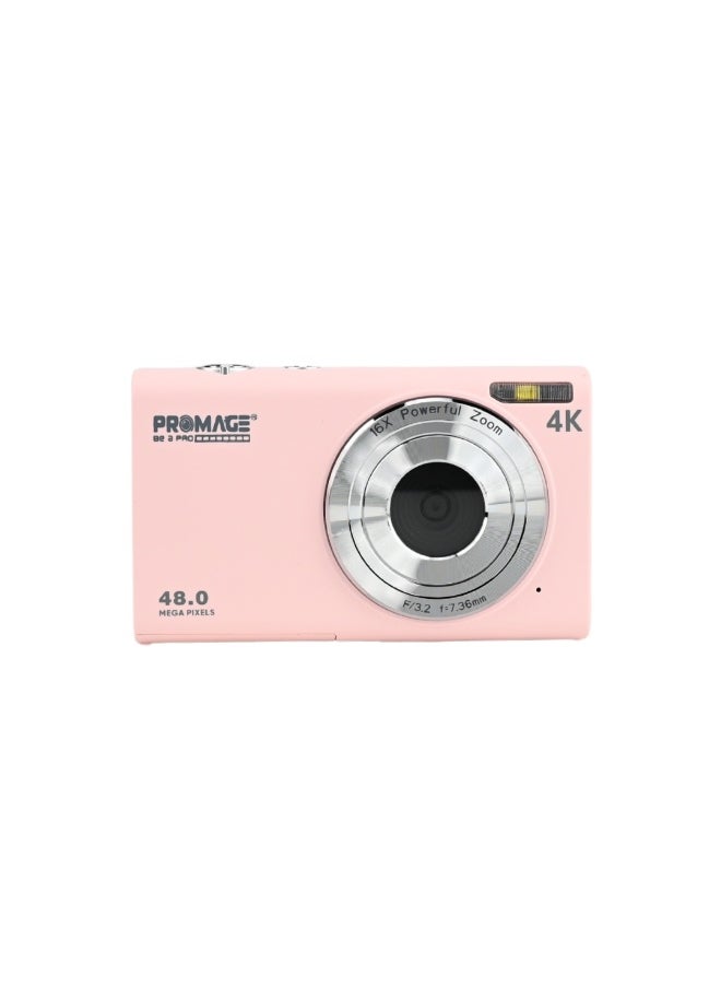 PROMAGE PROMAGE PC105 Digital Camera 48MP – Pink, 1080p Video, 2.4″ LCD Screen, 16X Digital Zoom, USB Rechargeable  - Image 1