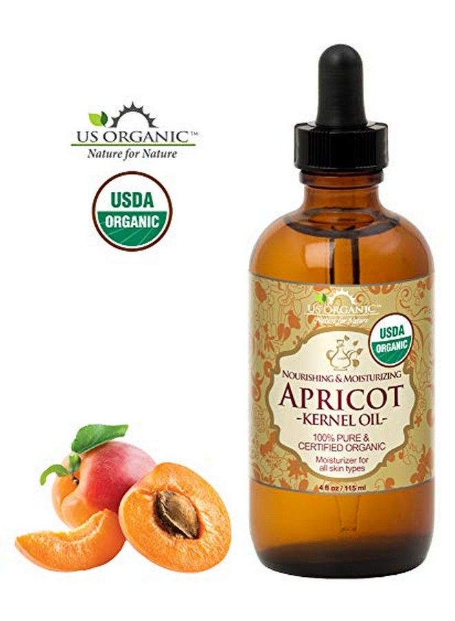 US Organic Apricot Kernel Oil Usda Certified Organic100% Pure & Natural Cold Pressed Virgin Unrefined In Amber Glass Bottle W/ Glass Eyedropper For Easy Application (4 Oz (Large)) - Image 4