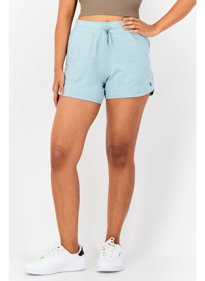 SKECHERS Women Sportswear Fit Outdoor Shorts, Heather Turquoise  - Image 1