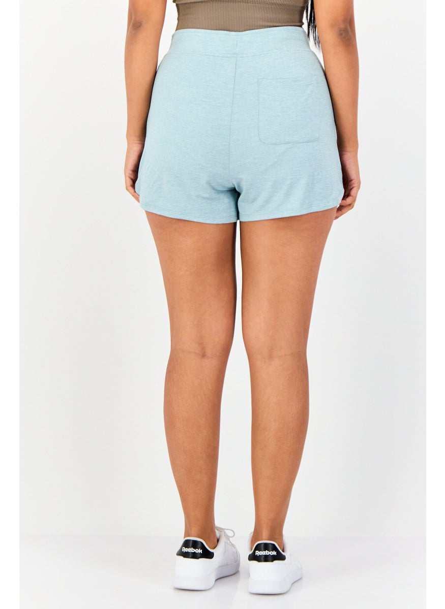 SKECHERS Women Sportswear Fit Outdoor Shorts, Heather Turquoise  - Image 2
