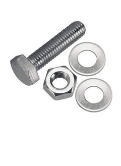 Generic 12 pcs Hex Head Screw Bolts Nuts & Washers Fully Thread GI Plain Finish Bolt Set. (6, 60MM)  - Image 3
