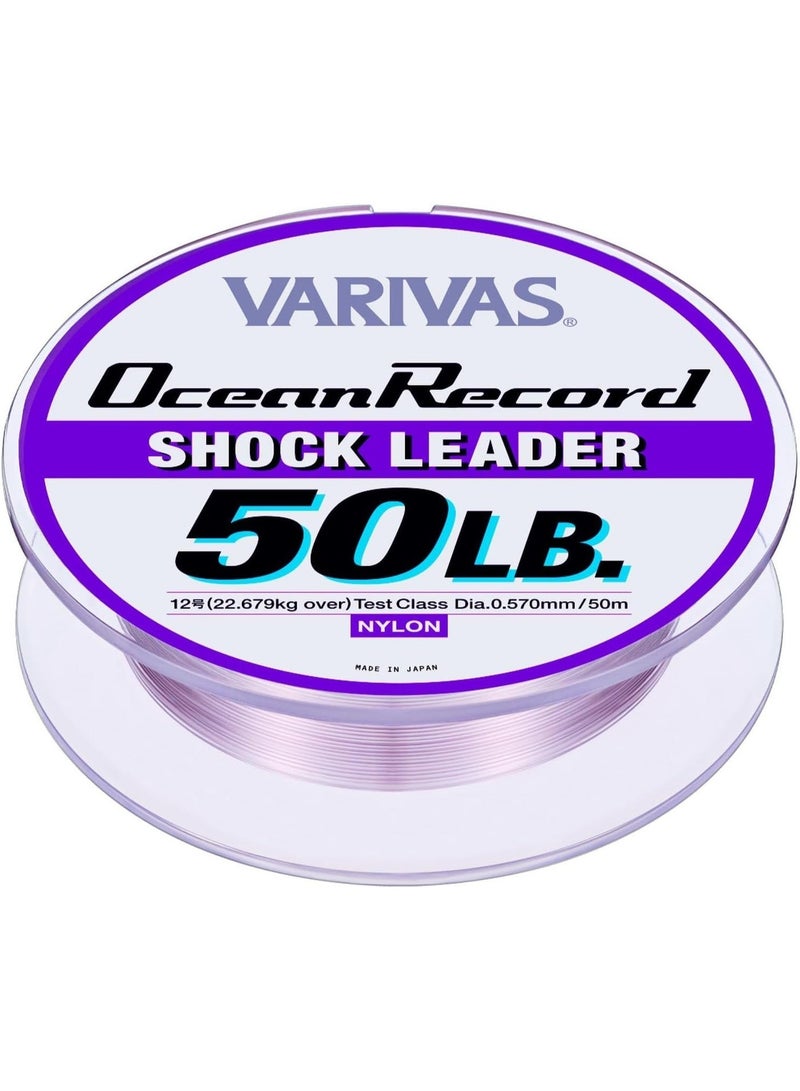 VARIVAS Ocean Record Shock Leader Nylon Fishing Line, 50m , 35lb to 300lb Test Leader Line, for Casting, Jigging, Trolling - Image 3