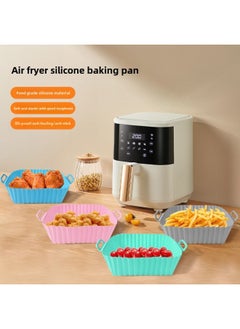 Generic Air Fryer Silicone Pad Round 60g Folding Baking Pan Food Grade Oil-proof High Temperature Resistant Microwave Oven Tray-Specifications:Anti-scalding Hand Clamp Single Note Color-Color:Light Blue  - Image 4
