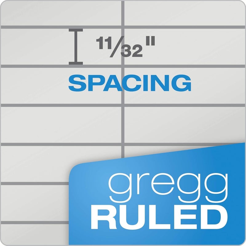 TOPS Prism Steno Books, 6" x 9", Gregg Rule, Gray Paper, 80 Sheets, Perforated, 4 Pack - Image 3