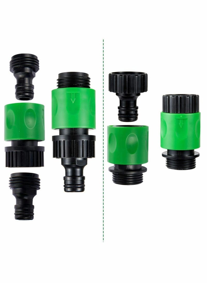 NIBEMINENT Hose Quick Connectors, Garden Plastic Water Connect Male and Female US Thread Fitting Kit for Hose, Sprinkler Nozzle  - Image 2