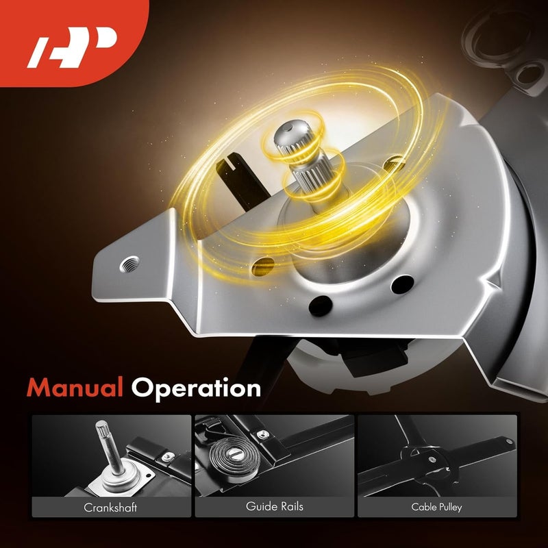 A-Premium Manual Window Regulator Compatible with Chevrolet Blazer 1977-1991, C10, C20, C30, K10 & GMC Jimmy, C1500, C2500, K1500, K2500, Front Right Passenger Side - Image 4