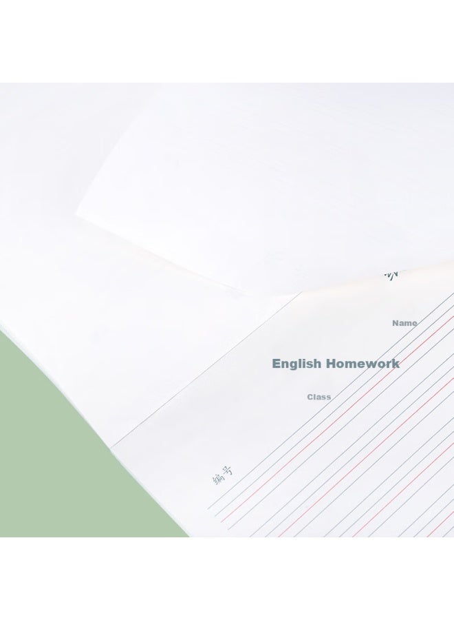Simaa 40 Sheets/5 Packs 16k English Homework Paper With Alphabet And Pinyin, Student Practice Paper, Student Workbook 8527 High School Student Learning Tool - Image 2