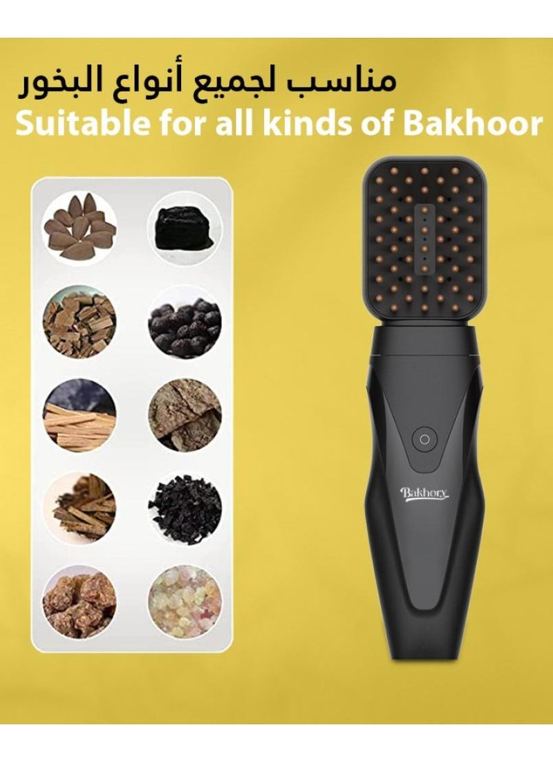 Bukhoon Electric Oud Bakhoor Incense Burner with Soft Comb USB Rechargeable Incense Mabkhara New Version 3.0  - Image 1
