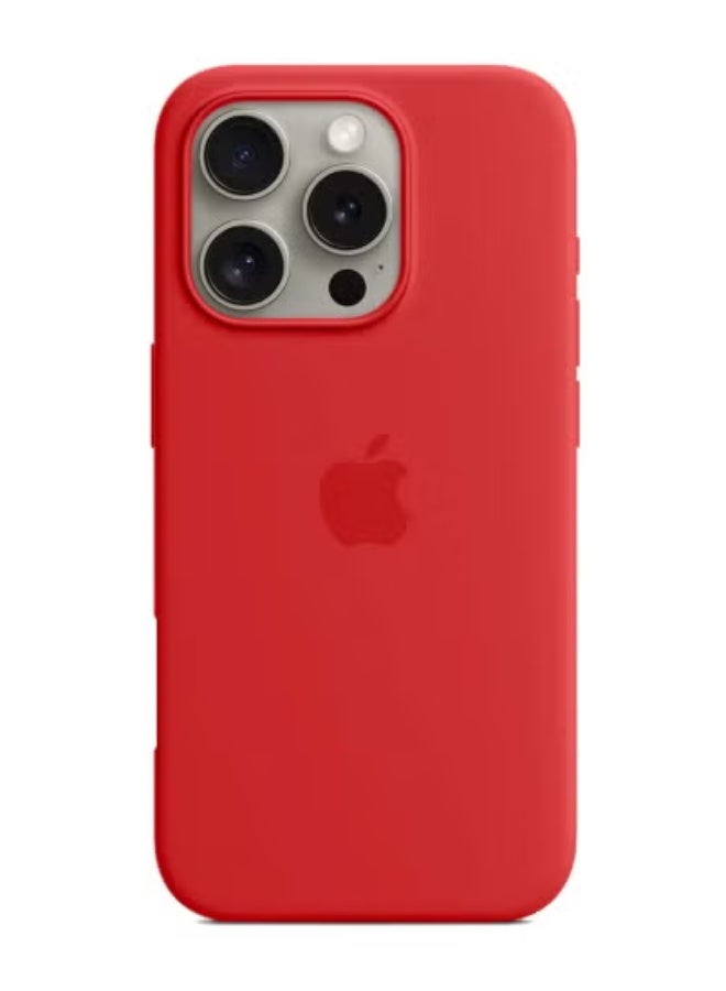 JAJEEK Premium Soft Liquid Silicone Case for iPhone 16 Pro (2024) – Red – Shockproof, Anti-Scratch Back Cover with Microfiber Lining, Slim Fit, Precise Cutouts, Anti-Fingerprint, Full Protection & Wireless Charging Compatible - Image 4