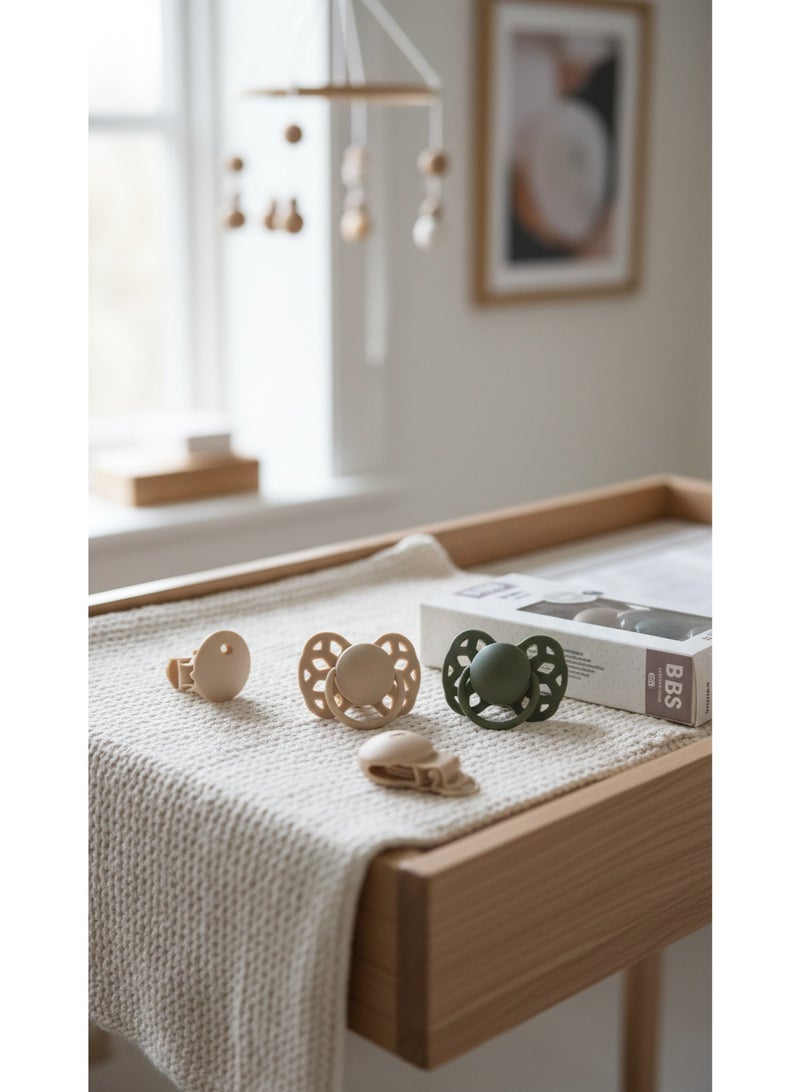 BIBS Pacifier Natural Rubber Round Nipple  0+M - Image 5